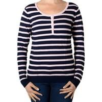 pascal morabito pullover mfp 209 navy pink womens sweater in blue