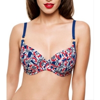 Panache Nancy, Nautical Print U/W Balconnet Top