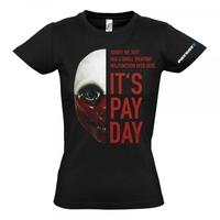 PAYDAY 2 Women\'s Wolf Mask Small T-Shirt, Black