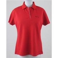 paul smith size l red cotton polo shirt