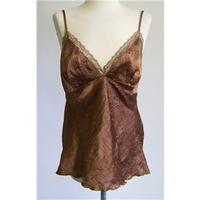 Papaya Brown Strap top Size: 16