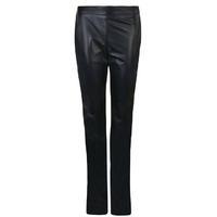 patrizia pepe leather bootcut trousers