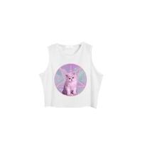 Pastel Occult Kitty Crop Top - Size: One Size
