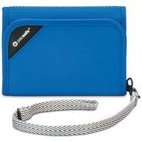 pacsafe rfidsafe v125 anti theft rfid blocking tri fold wallet blue