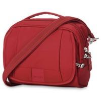 pacsafe metrosafe ls140 anti theft shoulder bag vintage red