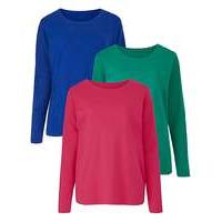 Pack Of 3 Round Neck Jersey Tops