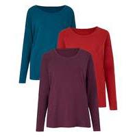 Pack 3 Round Neck Jersey Tops