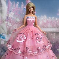 partyevening dresses for barbie doll pink dresses for girls doll toy