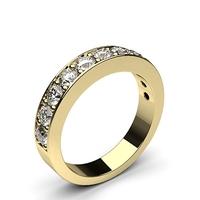 Pave Setting Half Eternity Diamond Ring