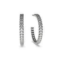 Pave Setting Round Diamond Drop Earrings