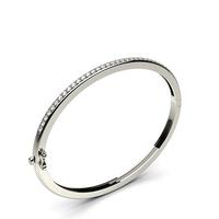 Pave Setting Round Diamond Bangle