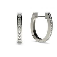 Pave Setting Round Diamond Hoop Earring