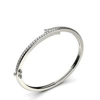 Pave Setting Round Diamond Bangle