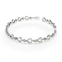 pave setting round diamond designer bracelet