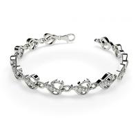 Pave Setting Round Diamond Designer Bracelet