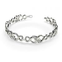 pave setting round diamond designer bracelet