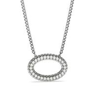 pave setting round diamond circle pendant