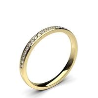 Pave Setting Half Eternity Diamond Ring