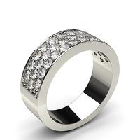 Pave Setting Half Eternity Diamond Ring