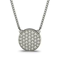 Pave Setting Round Diamond Cluster Pendant