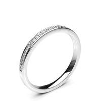 Pave Setting Half Eternity Diamond Ring