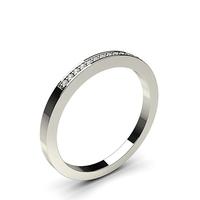 pave setting half eternity diamond ring