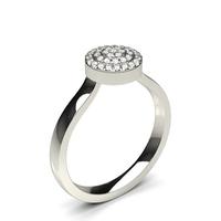 Pave Setting Round Diamond Delicate Ring