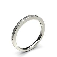 Pave Setting Half Eternity Diamond Ring