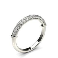 pave setting round diamond delicate ring