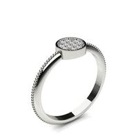 pave setting round diamond delicate ring