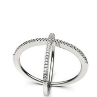 pave setting round diamond delicate ring