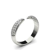 pave setting round diamond delicate ring