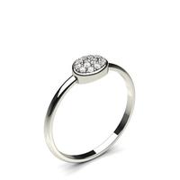 Pave Setting Round Diamond Delicate Ring