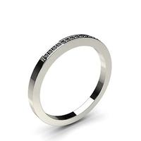 Pave Setting Half Eternity Black Diamond Ring