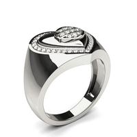 Pave Setting Round Diamond Fashion Ring