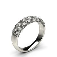 Pave Setting Round Diamond Fashion Ring