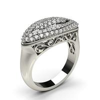 Pave Setting Round Diamond Fashion Ring