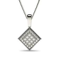 Pave Setting Round Diamond Cluster Pendant