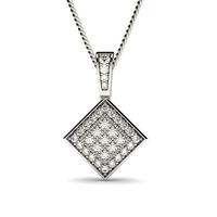 Pave Setting Round Diamond Cluster Pendant