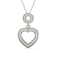 Pave Setting Heart Pendant