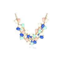 Pastel Flower and Crystal Necklace