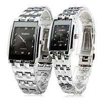 Pair of Alloy Analog Quartz Couple\'s Watches (Silver) Cool Watches Unique Watches Strap Watch