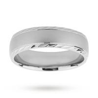 Palladium 500 6mm Fancy Gents Ring