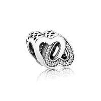 PANDORA Silver and Zirconia Entwined Love Charm