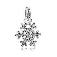 PANDORA Silver and Zirconia Snowflake Pendant