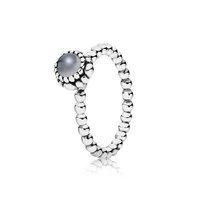 PANDORA Silver and Moonstone June Birthstone Ring