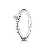 PANDORA Silver Delicate Heart Zirconia Ring