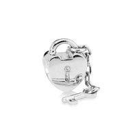PANDORA Silver Heart Lock and Key Charm