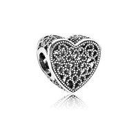 pandora silver heart maze charm