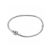 Pandora Silver Barrel Clasp Charm Necklace